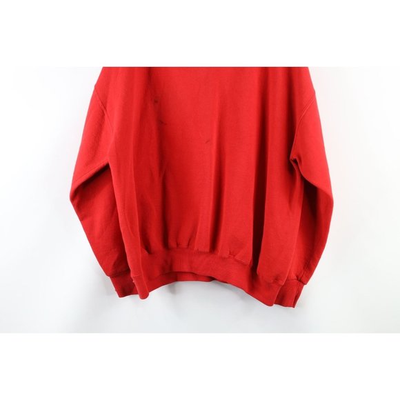 Vintage 90s Russell Athletic Mens 2XL Faded Spell Out Chelsea Sweatshirt Red USA - Picture 13 of 13